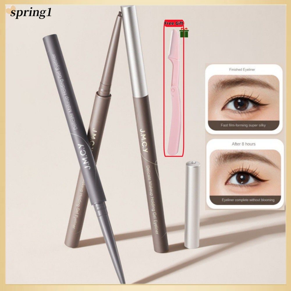 ✨ Jmcy Eyeliner Gel Pen Matte Ultra-fine Multi-use Eyebrow Pen ไม่เลอะ กันน้ำ ติดทนนาน (SPRING)