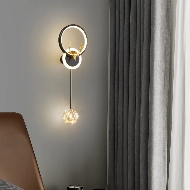 BANMENG ตกแต่งห้องนอนโคมไฟติดผนัง Nordic Design Up Down Sconce โคมไฟ LED Luxury Home Corridor ห้องนั่งเล่น Lustres