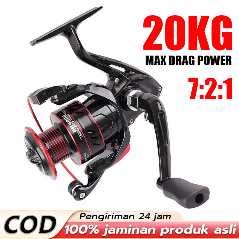 DM1000-7000 รอกหมุนโลหะ Spool power handle EVA Strong Drag 20kg