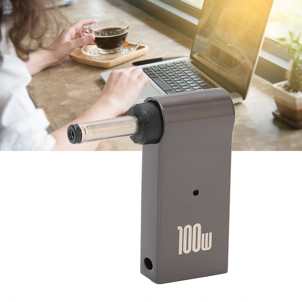 Stylish365 Vikye PD to DC Adapter สําหรับ 100W 5A USB C ชายหญิงแล็ปท็อปอลูมิเนียม Converter 3.5 x 1.
