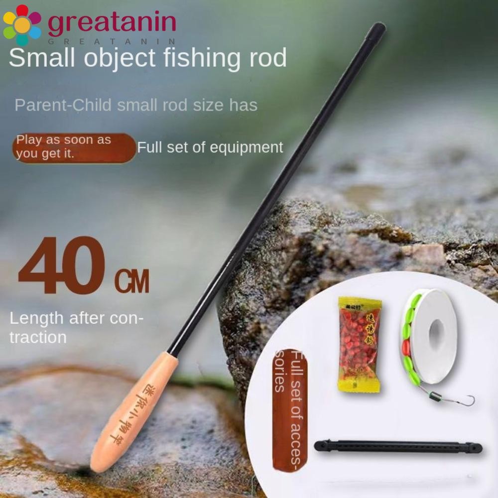 GREATIN คันเบ็ดชุดเต็ม,ชุดเบ็ดตกปลาแบบเสายืดไสลด์,เด็กแก้ว Fibre Casting Rod Carbon Fibre Feeder Rod