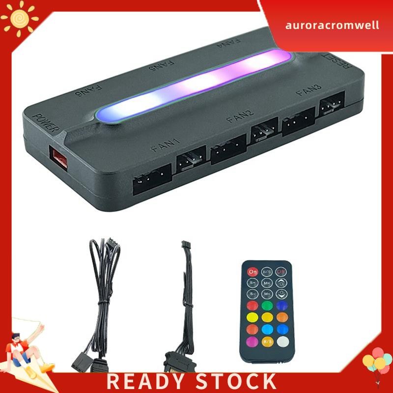 In Stocka ARGB Controller 5V/3Pin ARGB 4Pin พัดลม PWM HUB PWM ARGB พัดลม Hub ARGB Hub Splitter สําหร