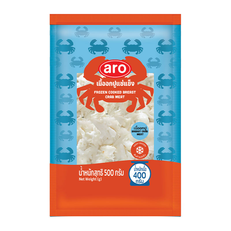 เนื้ออกปูแช่แข็ง 500 ก. (Frozen Breast Crab Meat 500 g)