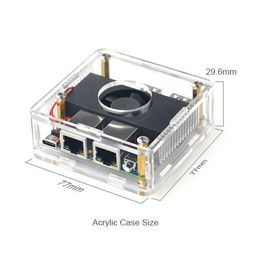 Nanopi R4S เปลือกอะคริลิคอัพเกรดเปลือกโลหะ