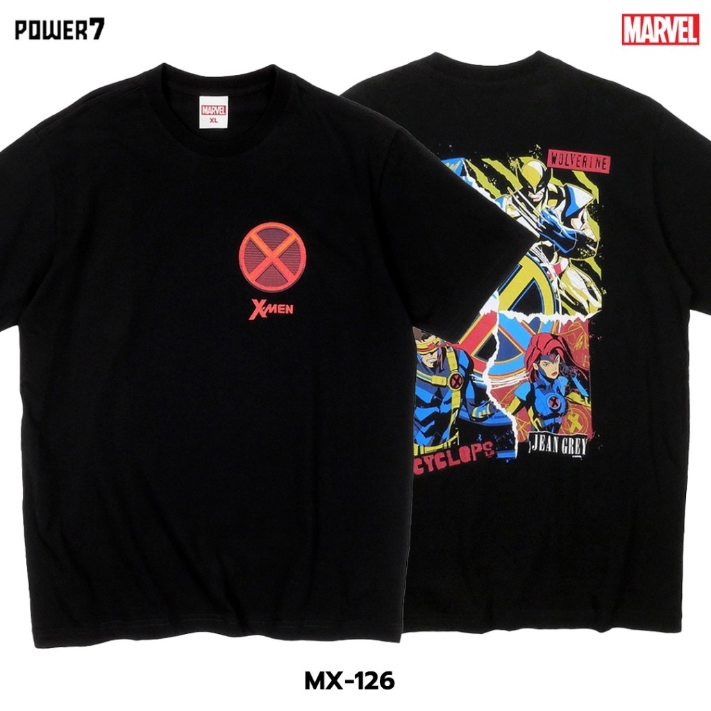 เสื้อทีชน์ผ้า cotton สไตล์ X-Men มาร์เวล ด้วยลาย X-Men และ Cyclops