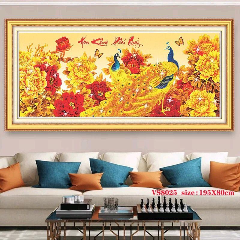 เม็ดสีเต็มดอกไม้เปิดดอกไม้ PACACKOUS PEACOCKS VS8024 (150 x 63ซม.) / VS8025 (195 x 80ซม.)