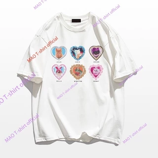 งานเกรดพรีเมียม งานเกรด A เสื้อยืดOversize ดิสนี่หัวใจ เสื้อยืดผู้หญิง โอเวอร์ไซส์ สไตล์ฮิปฮอป เนื้อผ้านุ่ม สีสวย