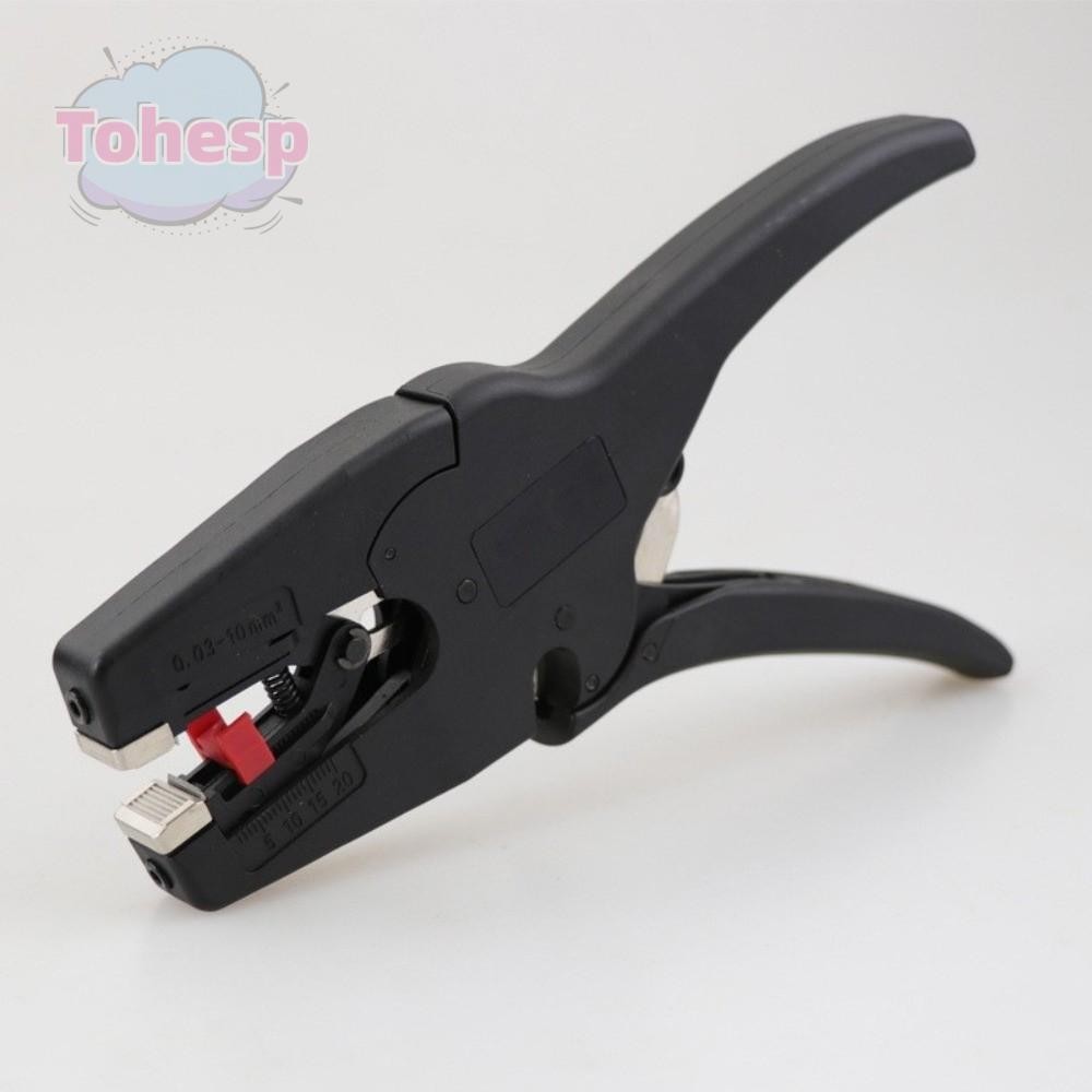 TOHESP คีมลวด, 2 in 1 Mini เครื่องปอกสายไฟอัตโนมัติ, คุณภาพสูงแบบพกพา Heavy Duty 32-7AWG ซ่อมเครื่อง