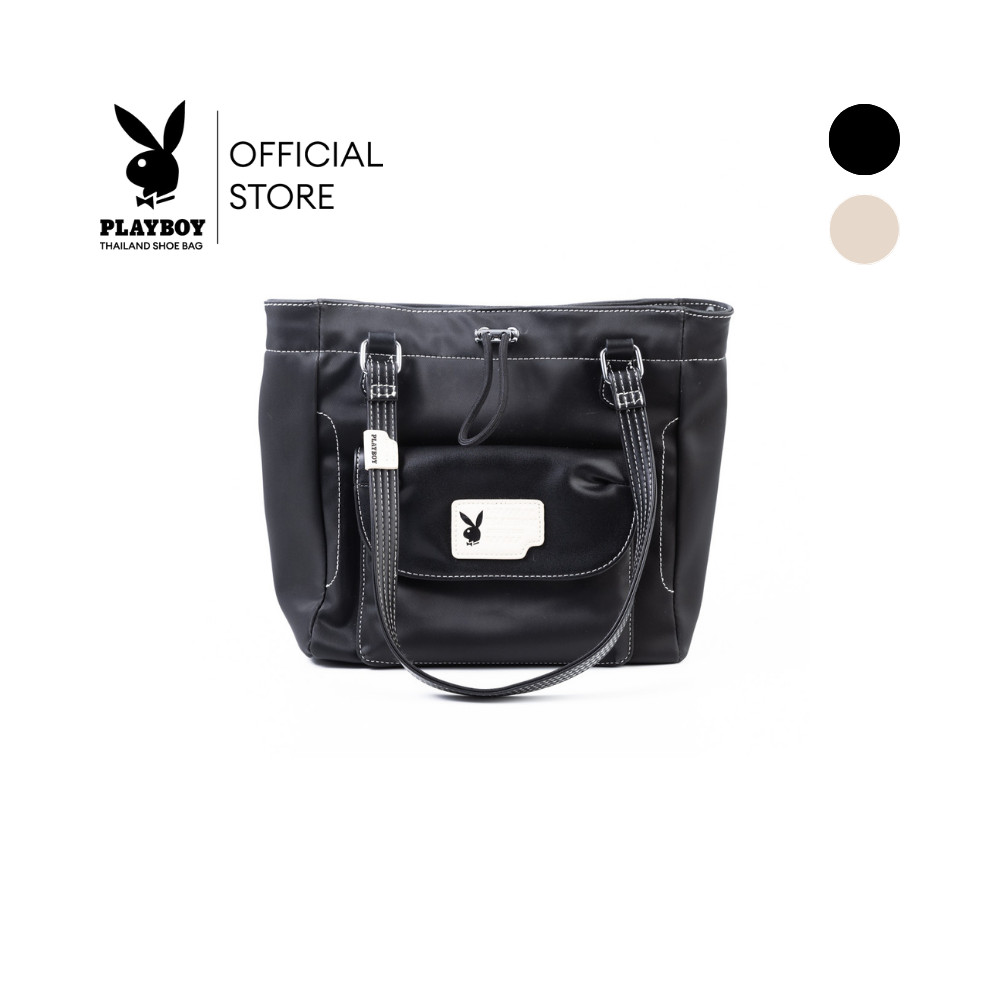 PLAYBOY รุ่น Mallow Tote Bag กระเป๋าสะพายข้างผู้หญิง รหัส ST-BS254PB141 ทรงTote Bag มี2สี