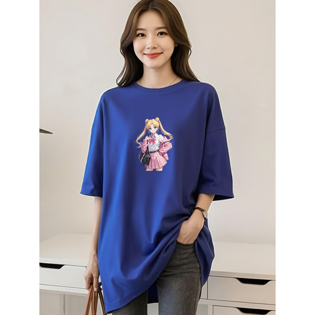 2Y826 1XL-5XL TShirt เสื้อผ้าผู้หญิง TShirt Crop Top เสื้อ T เสื้อ Plus ขนาดผู้หญิงเสื้อยืดอเนกประสง