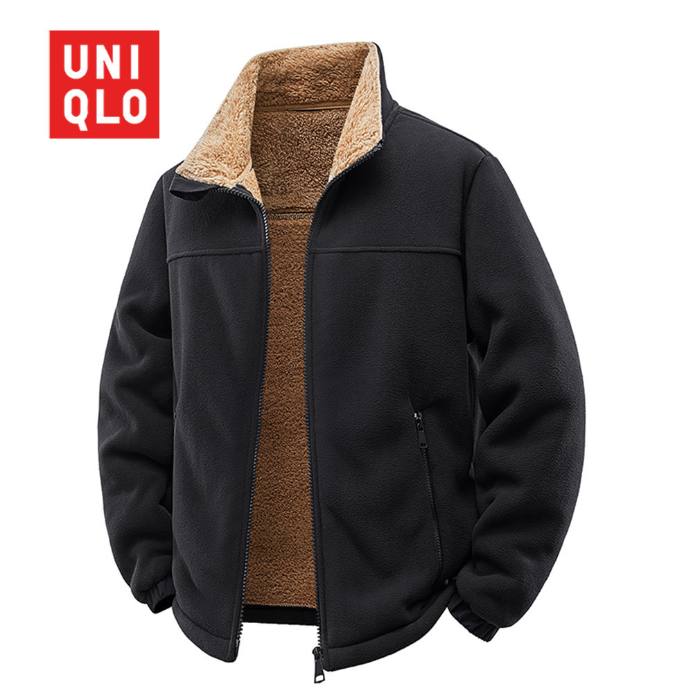 ยูนิโคล่ คาร์ดิแกนหนานุ่มสำหรับผู้ชาย เหมาะสำหรับฤดูหนาว อากาศหนาวเย็น