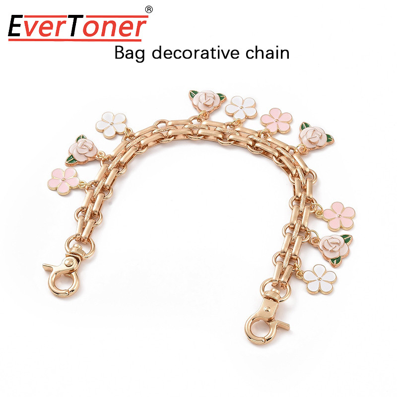 EverToner ใหม่ - สร้อยคอดอกไม้ กับสายคล้องข้อมือสำหรับกระเป๋า.Crossbody Chain เพิ่มความเก๋ให้กระเป๋าของคุณ