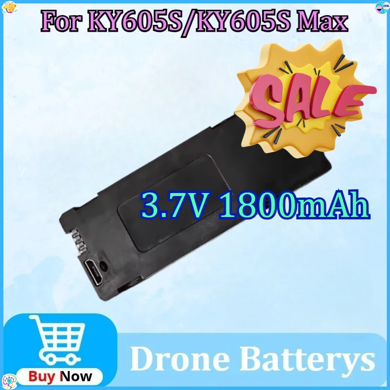 3.7V 1800mAh สําหรับ KY605S/KY605S Max Quadcopt อุปกรณ์เสริมอะไหล่ที่มีประสิทธิภาพเปลี่ยนแบตเตอรี่คว
