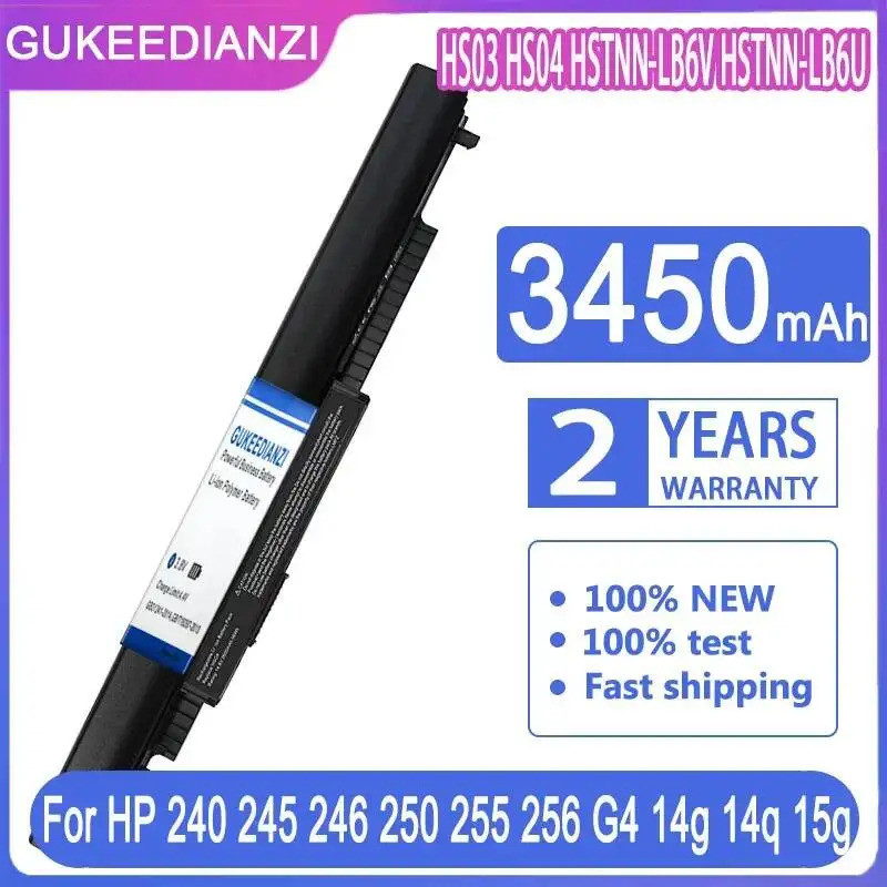 แบตเตอรี่แล็ปท็อป HS03 HS04 Hstnn-LB6V Hstnn-LB6U 3450mAh สําหรับ HP 240 245 246 250 255 256 G4 G5 P