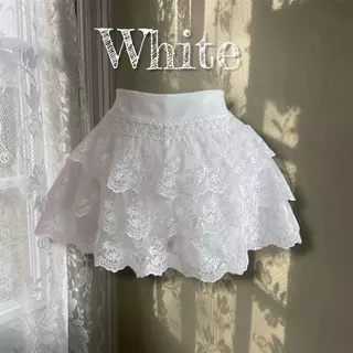 Lace pants กางเกงลูกไม้ เอวสม็อค