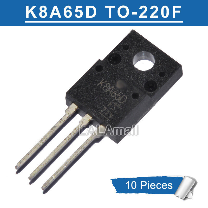 10pcs Original TK8A65D TO-220F K8A65D TO220F TK8A65W K8A65W TK8A65 TO-220 650V 8A MOSFET ทรานซิสเตอร