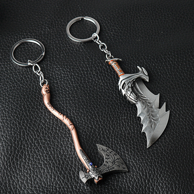 New Product~Surrounding the game God of War4Kuiye's Chaos Blade Keychain Leviathan Axe Weapon Model 