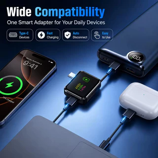 140W USB C อะแดปเตอร์ตัดไฟอัตโนมัติ,ตัวป้องกันการเชื่อมต่อการชาร์จเต็มรูปแบบ, Type C Fast Charging Battery Saver สําหรับแท็บเล็ตโทรศัพท์