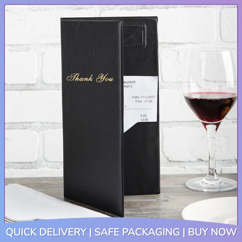 <PQ>1 Pc Guest Check Card Holder ร้านอาหาร Server Checkbook สําหรับพนักงานเสิร์ฟ Elegant Guest Order