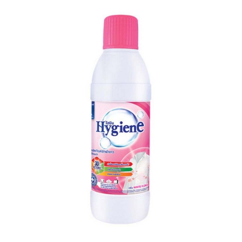 ไฮยีน น้ำยาซักผ้าขาวไวท์ฟลอรัล Hygiene White Bleach White Floral 600ml.