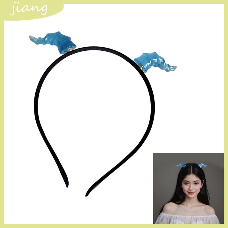 JN การ์ตูน Devil Horns ผม Hoop น่ารักสัตว์ Hairband สําหรับแสดงสด Devil Theme Dark Horns Hairband