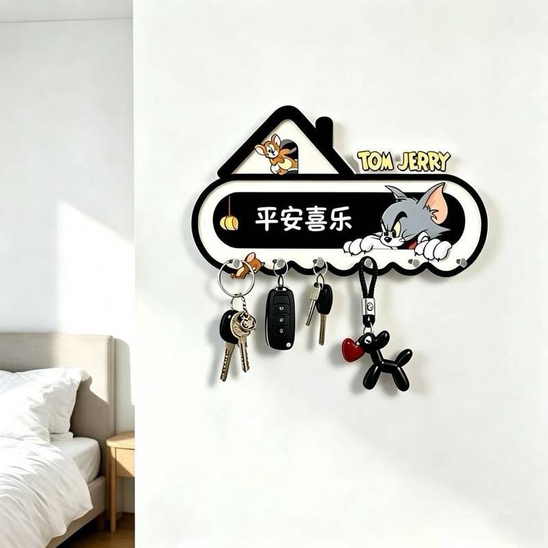 Entrance Key Hook Entrance แขวน Key Storage แขวนติดผนัง Key จี้พรุนฟรี Creative ตกแต่ง Lucky Fortune