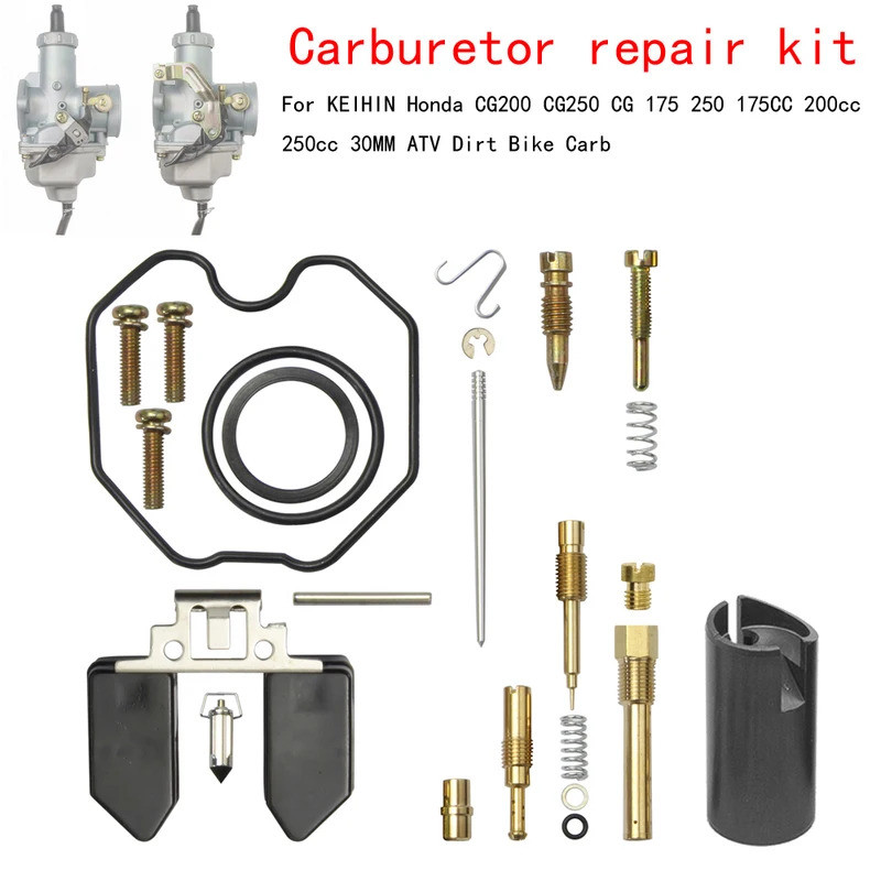 PZ30 ชุดซ่อมคาร์บูเรเตอร์ Carb สําหรับ KEIHIN Honda CG200 CG250 CG 175 250 175CC 200cc 250cc 30 มม.A