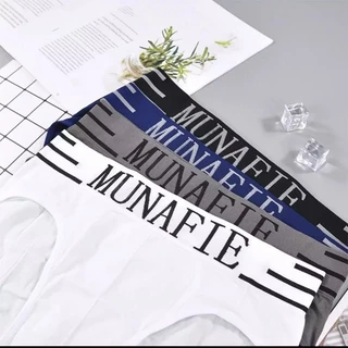 (10 ชิ้น)กางเกงในผู้ชาย กางเกงในบ็อกเซอน์ MUNAFIE ไร้รอยต่อ ใส่สบายระบายอากาศได้ดี สีเทา น้ำเงิน Clothing Man กรม