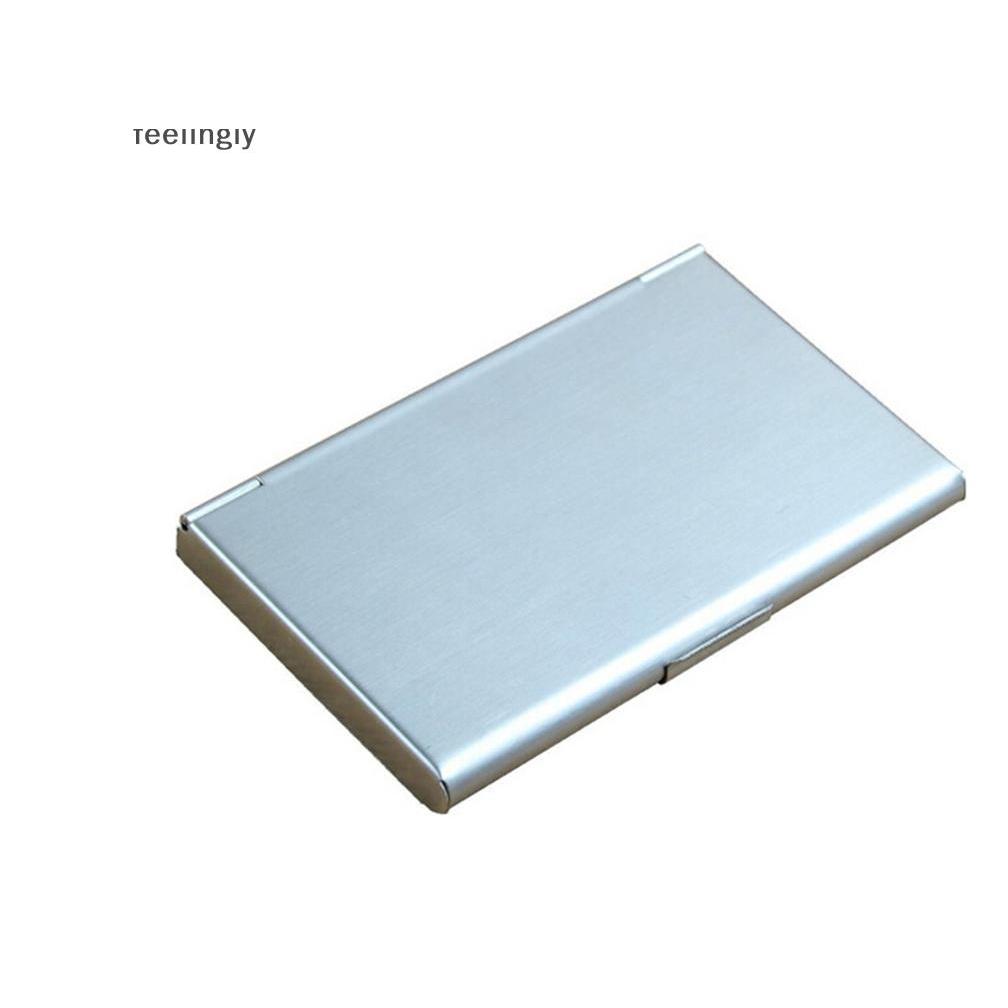 [S&H] กล่องใส่บัตรเครดิต ID Business Metal Fine Box Holder Stainless Steel Poet Hot {TH}