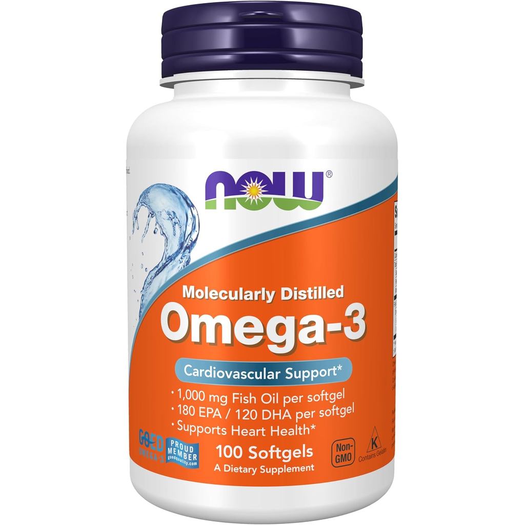 NOW Foods, Omega 3 1000mg, 100 Softgels