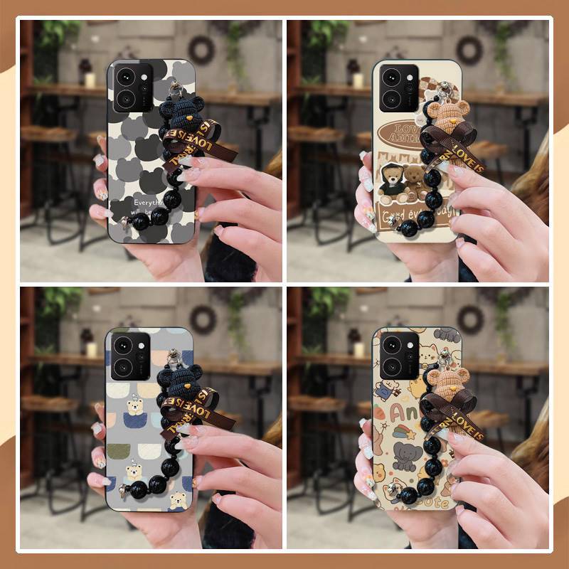 จี้มุกสีดํา เคสโทรศัพท์การ์ตูนสําหรับ Nokia HMD Skyline น่ารักฝาหลัง Anti-knock soft Case ความเรียบง