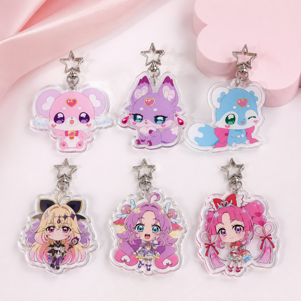 Akechi Anna อะนิเมะ KeyChain Star นักสืบ Pretty Cure ผู้ชาย Key Chain สําหรับผู้หญิงการ์ตูนคอสเพลย์ร