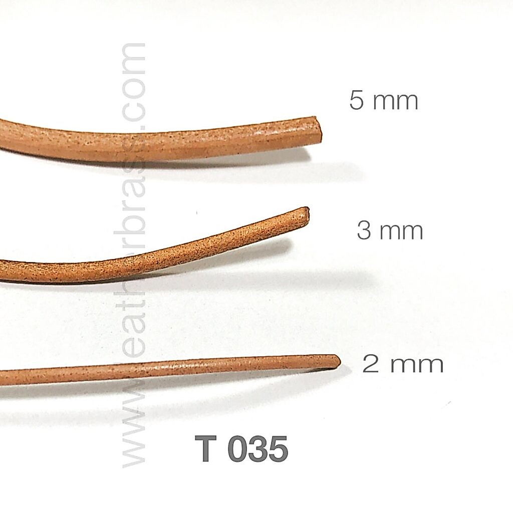 LB เชือกหนังกลม 3mm อุปกรณ์งาน DIY อุปกรณ์งานหนัง l T035-3**ราคาต่อหลา**