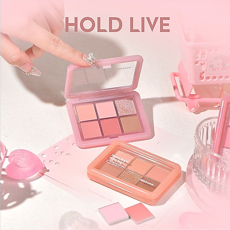 Hold LIVE พาเลทอายแชโดว์ บลัชออน เนื้อแมตต์ ประกายมุก หลายสี