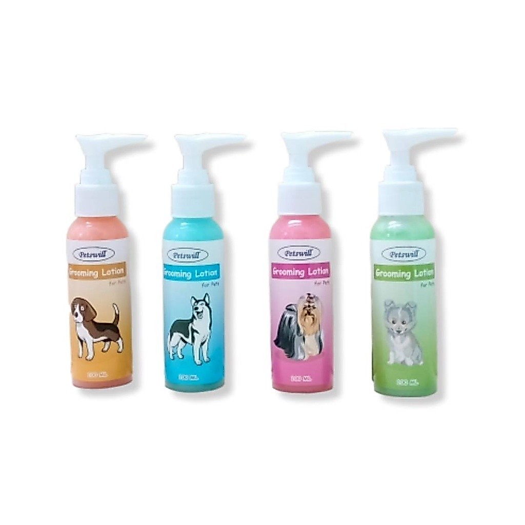 Petwill Grooming Lotion โลชั่นน้ำหอมสำหรับ สุนัข แมว และสัตว์เลี้ยง 100 ml