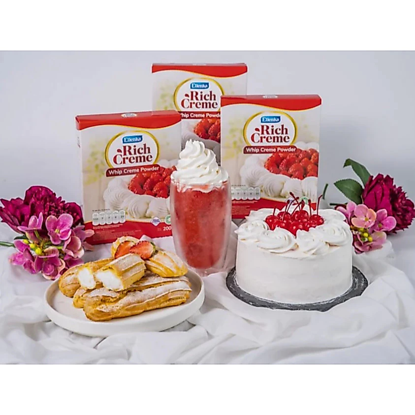 Ellenka Whip Creme Powder เอเลนก้า ริชครีม วิปครีมพาวเดอร์ | วิปครีมชนิดผง ตราเอเลนก้า ขนาด 200 กรัม และ 1,000 กรัม