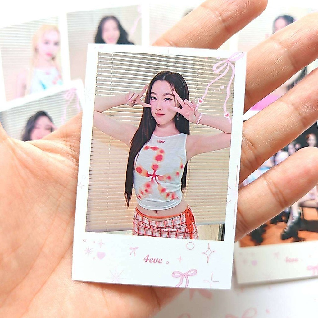 4EVE - เซตรูป 2x3 นิ้ว 8 ใบ กรอบโบว์ โฟร์อีฟ