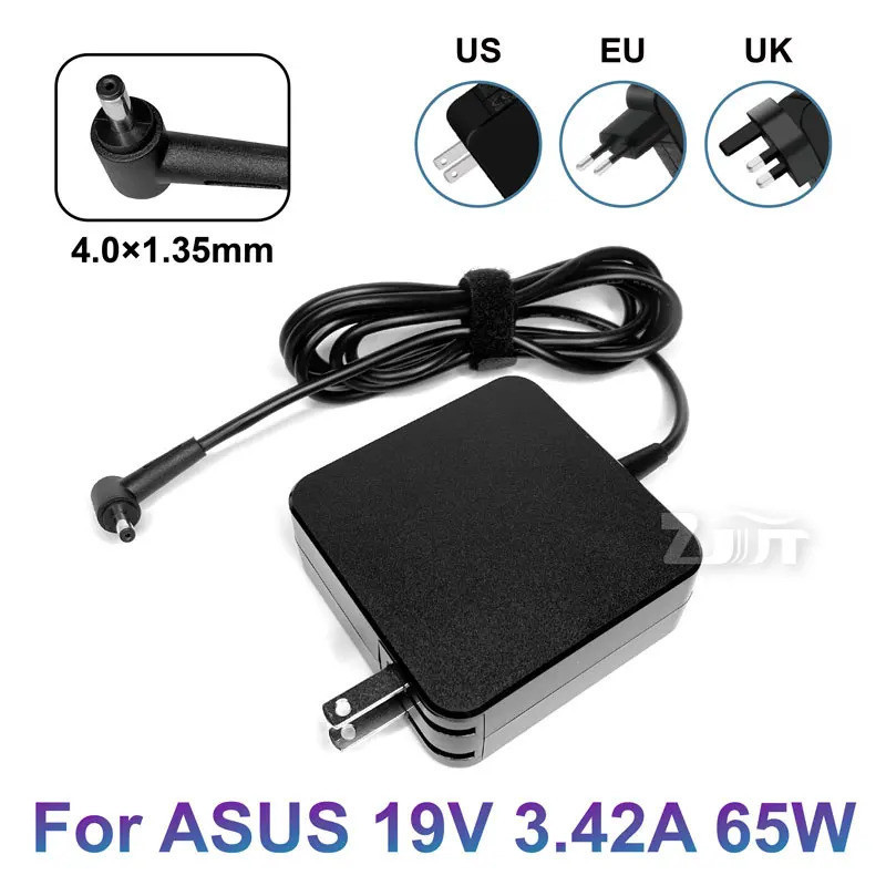 19V 3.42A 65W 4.0X1.35 มม.อะแดปเตอร์ACแหล่งจ่ายไฟแล็ปท็อปซ่อมสําหรับASUS Zenbook UX21 UX310UA UX305C