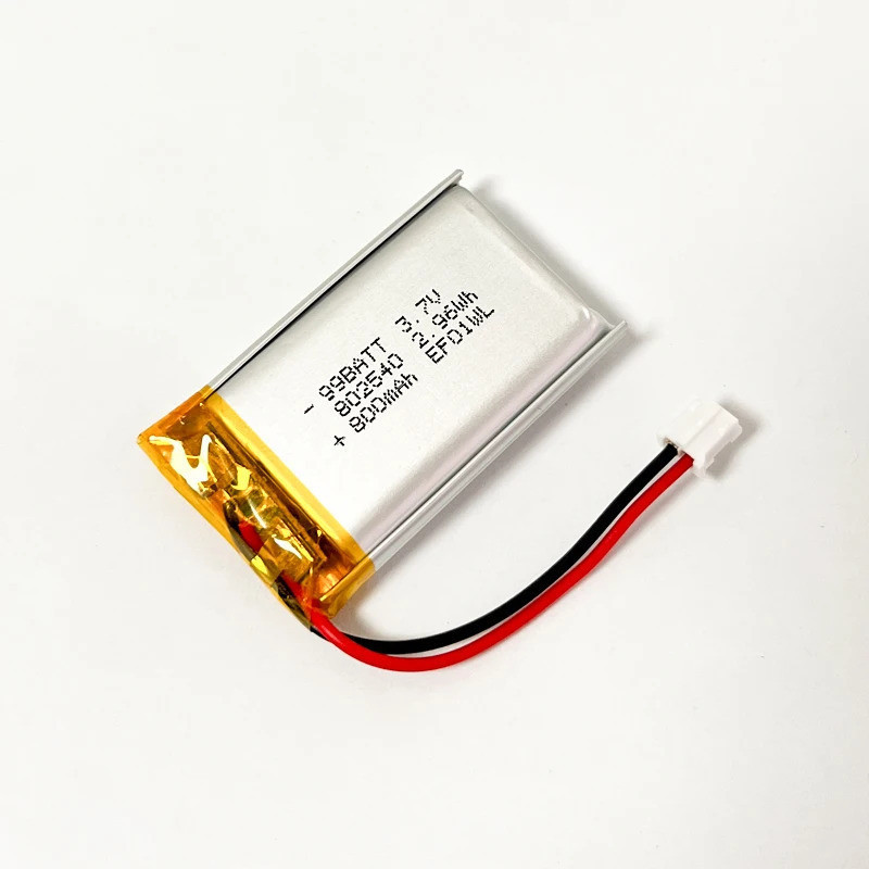 3.7V 800mAh 802540 ลี้ โพลิเมอร์ แบตเตอรี่ลิเธียมสําหรับเครื่องมือความงามชุดหูฟังบลูทูธของเล่นพัดลมม