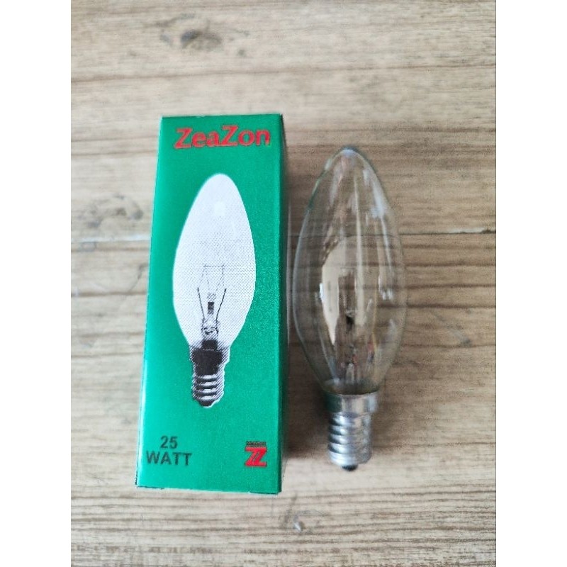 (50 หลอด) หลอดจำปา ZEAZON 25W ใส E14 จำนวน 50 หลอด