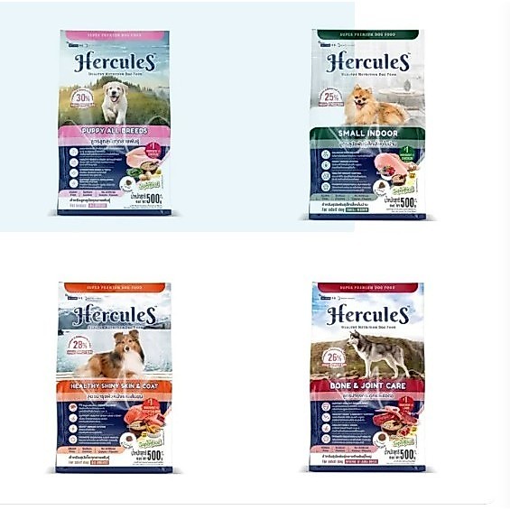 Hercules super premium dog food อาหารสุนัข ขนาด 1.5kg