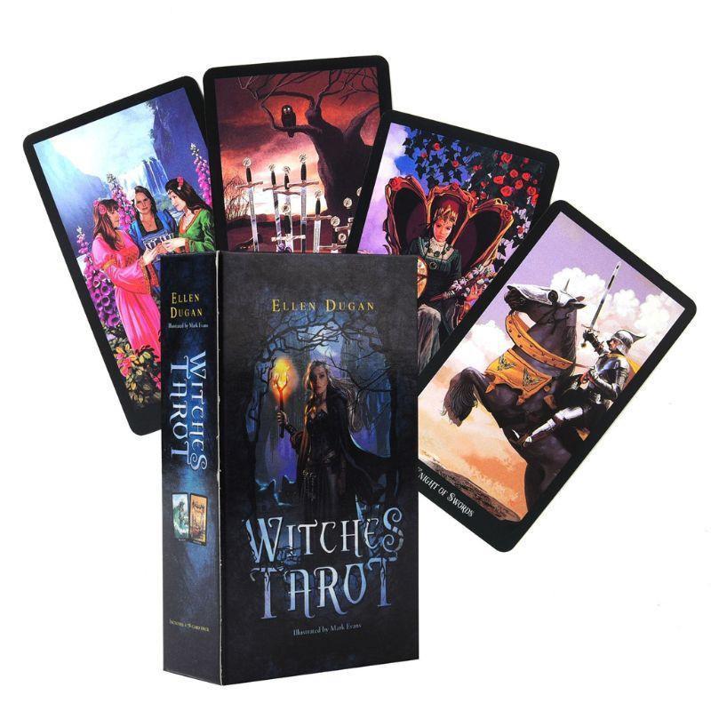 12*7 ซม. Ellen Dugan Witches Tarot - Fortune Telling Magic Divination Future Love Truth 12