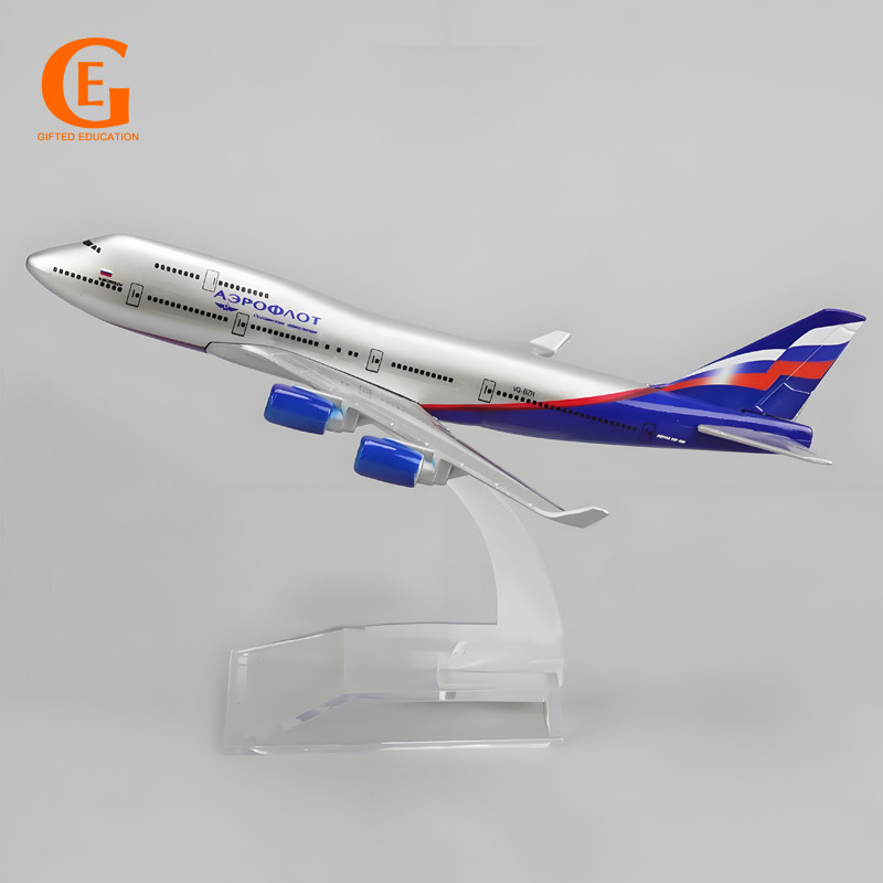 Aeroflot รัสเซีย Airlines โบอิ้ง 747 เครื่องบินรุ่น B747 จําลองเครื่องบินรุ่นของเล่นคอลเลกชันของขวัญ