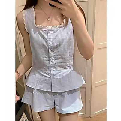 MIMO Set ชุดสูทลําลองลายทาง