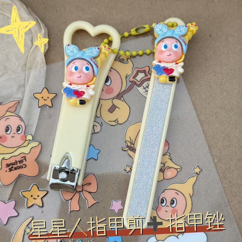 热销星星人~便携指甲剪套装宿舍指甲锉新款可爱指甲钳学生指甲搓条26629 Best-selling Starman~ Portable Nail Clipper Set Dormitory Nail 