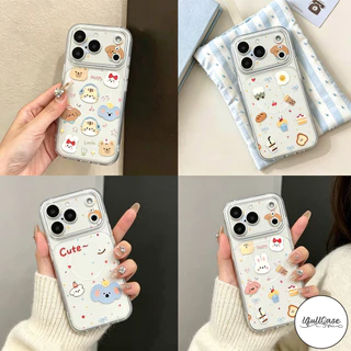 เหมาะสำหรับ IPhone 15 16 17 air 14 13 12 11 Pro Max 17 Pro 15 16 14 Plus เคสคอนนิ่ง ลายการ์ตูนน่ารัก สไตล์ฮิตกันกระแทก