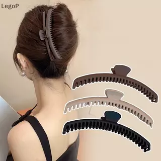 LegoP สีทึบ Matte Hair Claw คลิปที่สมบูรณ์แบบสําหรับ Thi และผมบางขนาดใหญ่พิเศษคู่แถวฟัน Barrettes สาว Strong คลิปลื่น (TH)