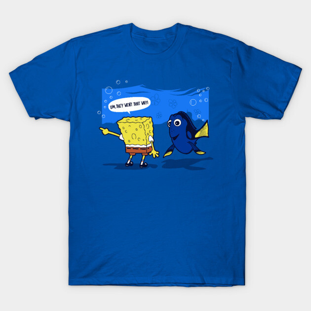 เสื้อยืด Vintage Funny Underwater Movie Cartoon Mashup T-Shirt แท้ Cotton 100% y2k ไม่ย้วย หนาๆ