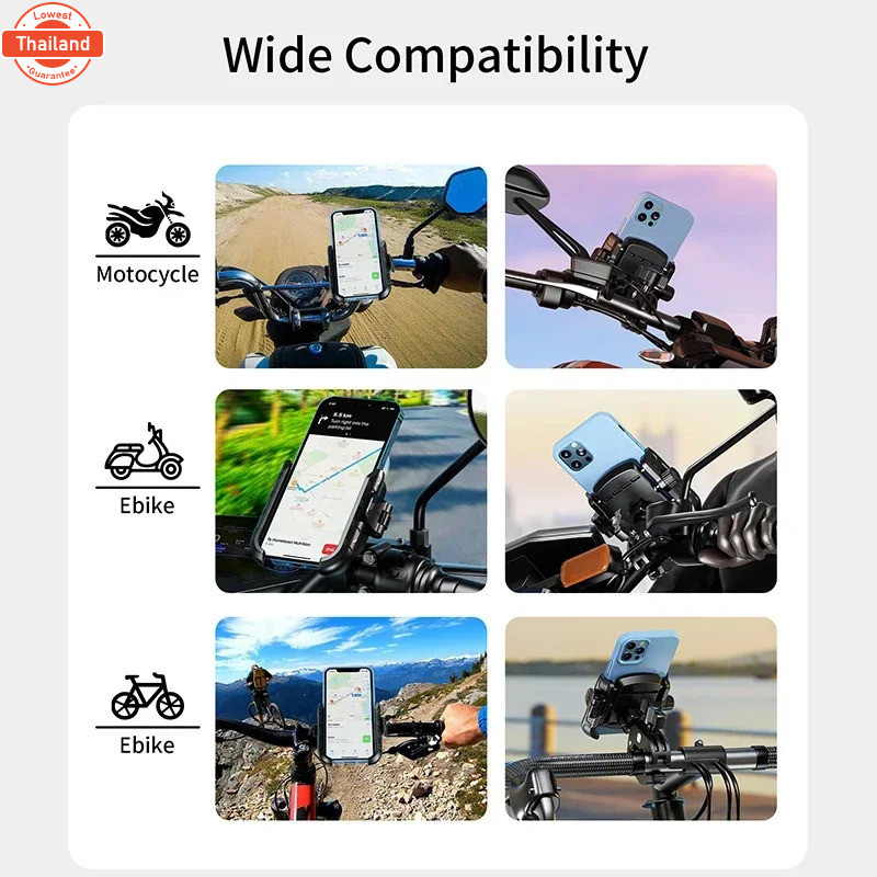 【Tech Haven99】ที่วางศัพท์มือถือ KAIWIG MT-QD01 PLUS ปล่อยอย่างรวดเร็วดูดซัแรงกระแทกผู้ถือศัพท์รถจักร