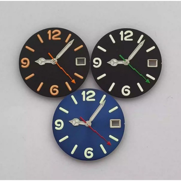 Digital Sunburst/ Frosted Watch Dial + นาฬิกามือนาฬิกาอุปกรณ์เสริมสําหรับ NH35/36/4R/7S Movement